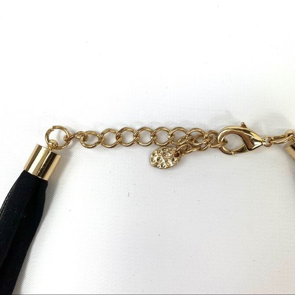 Large statement necklace discs ivory, gold & black - Picture 11 of 13